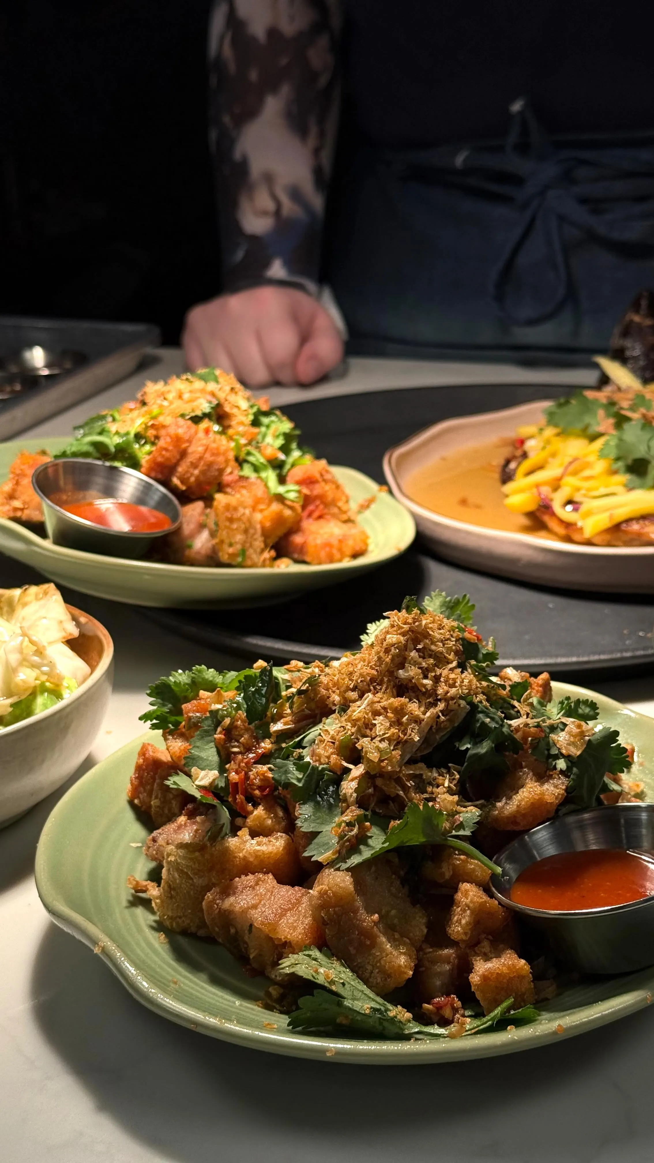 Fish Cheeks: NoHo Thai weekend service — coconut crab curry, sticky rice, room with light