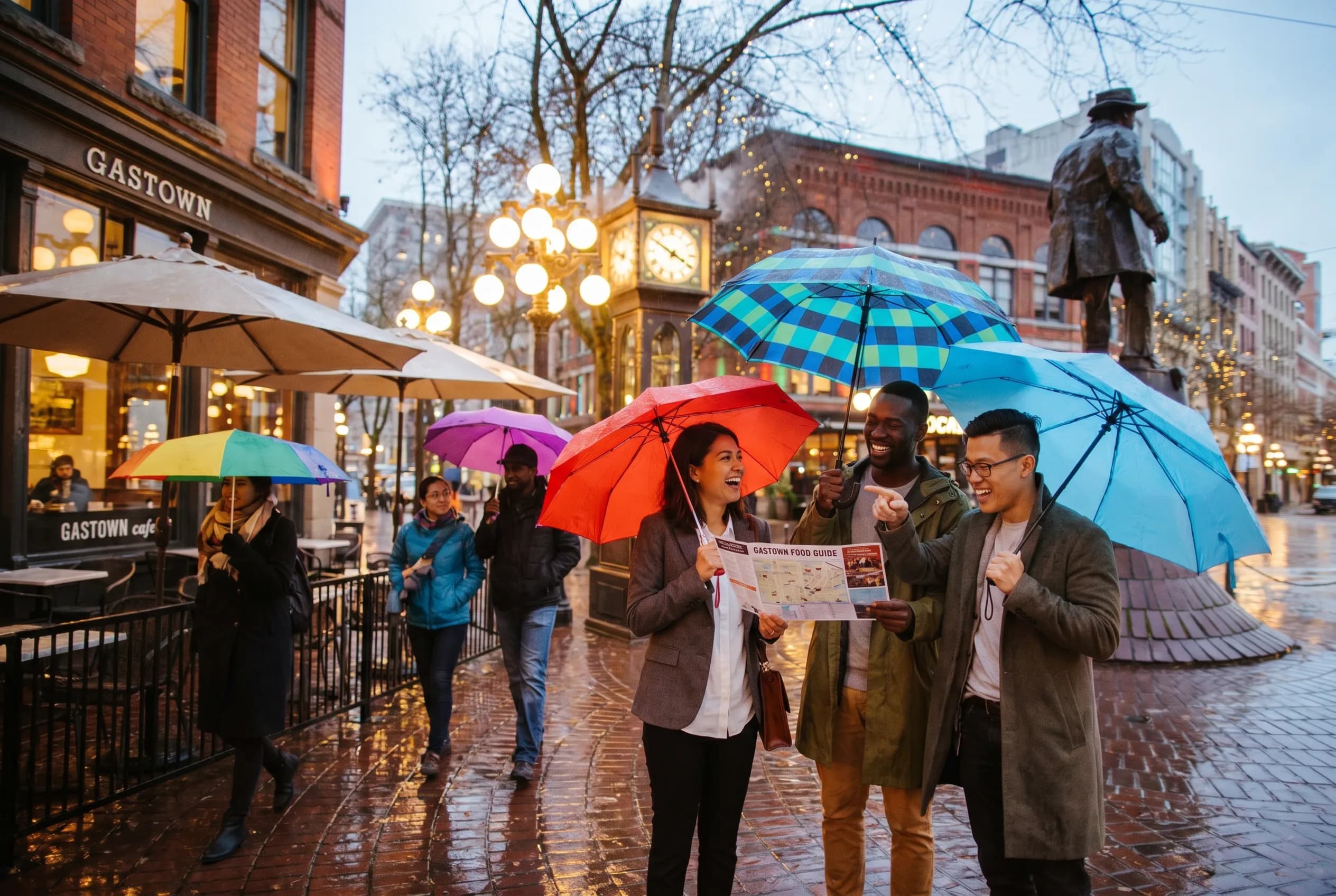 World Cup supporters navigating Vancouver during match day.