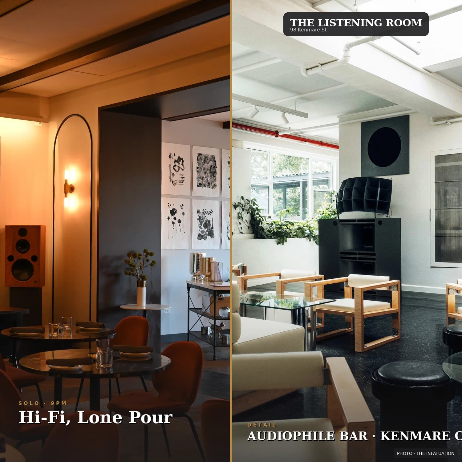 Listening Room — Vinyl-only counter bar, low-volume.. Photo via The Infatuation.