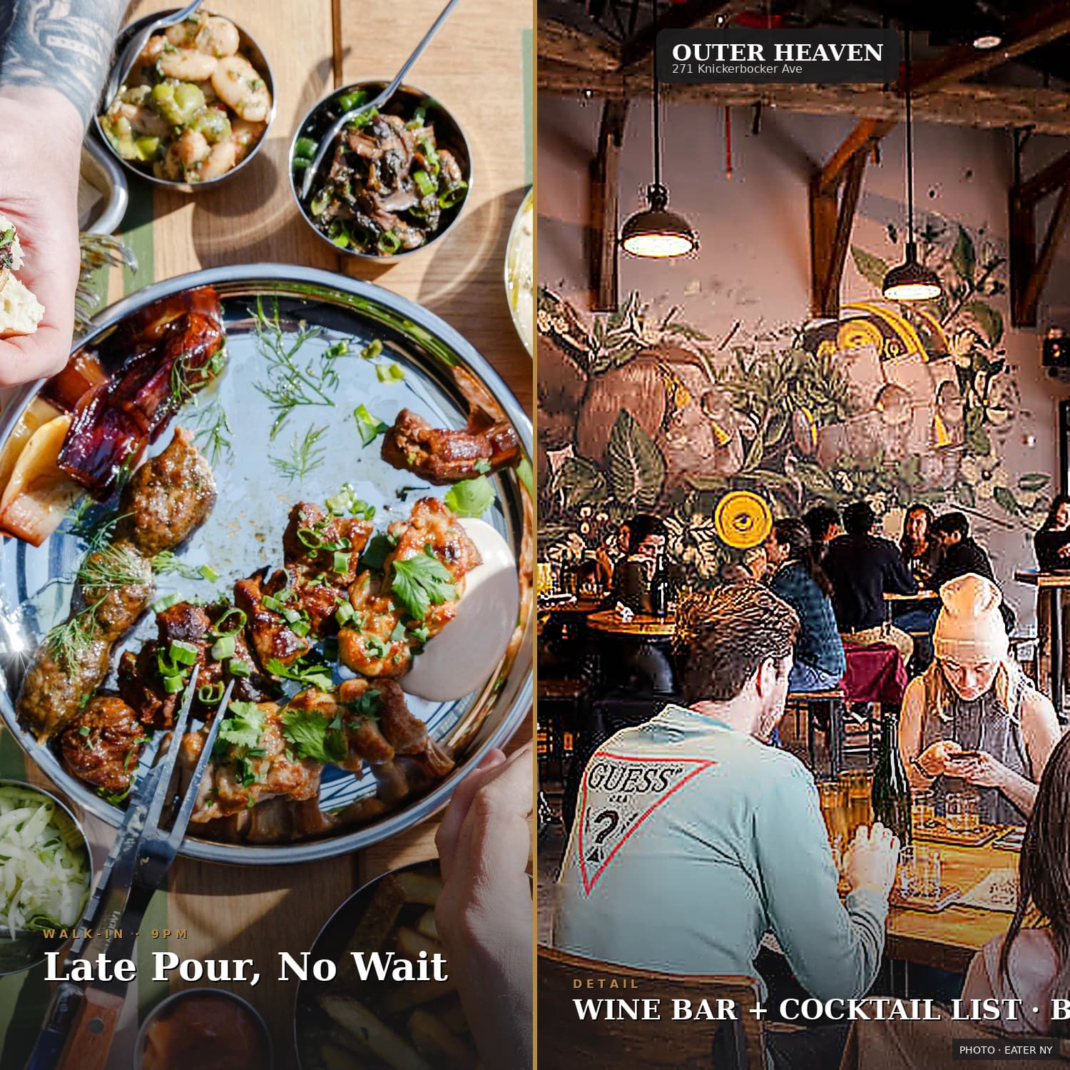 Outer Heaven — Late-night cocktail counter.. Photo via Eater NY.