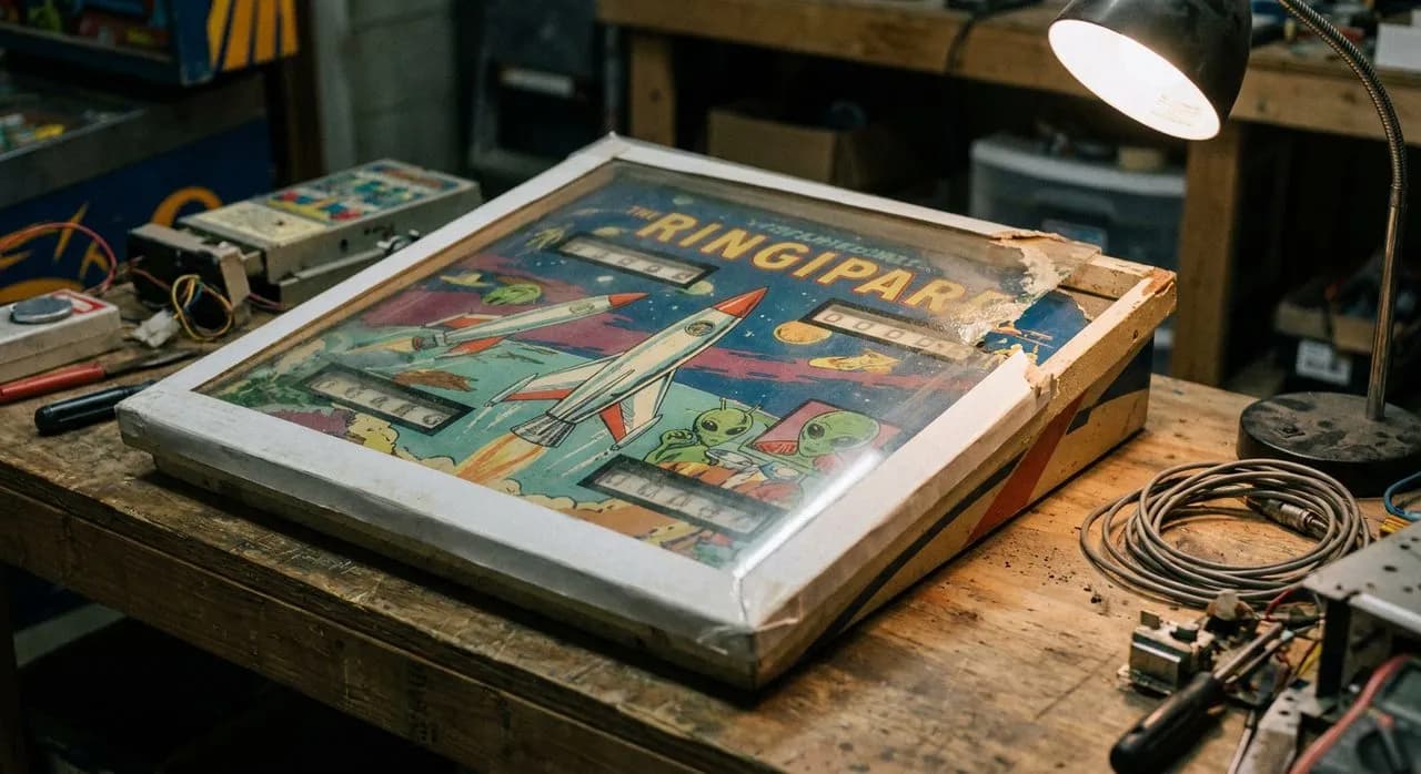Vintage Arcade Cabinet and Pinball Repair Basement in Wicker Park