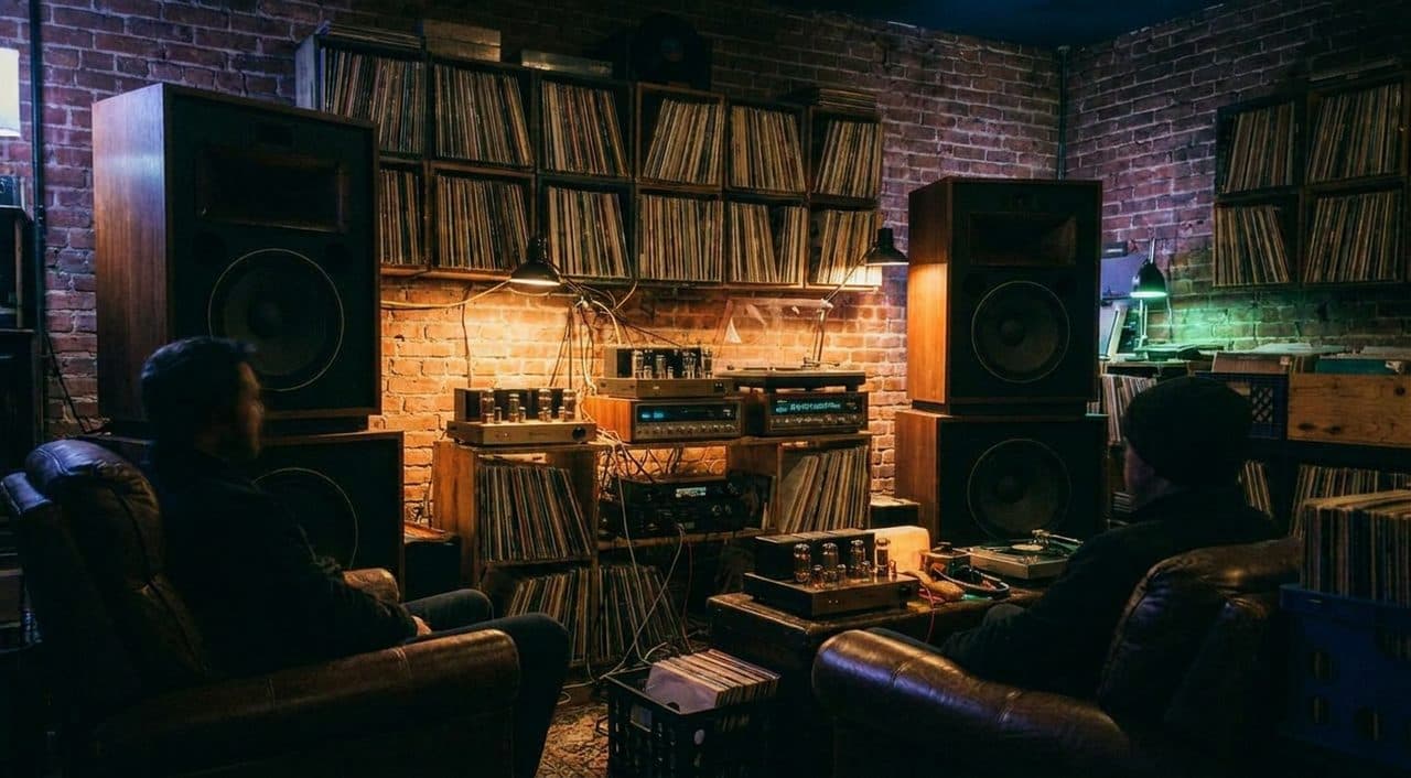 A Vinyl Listening Room Hidden Behind a Carroll Gardens Café - scene