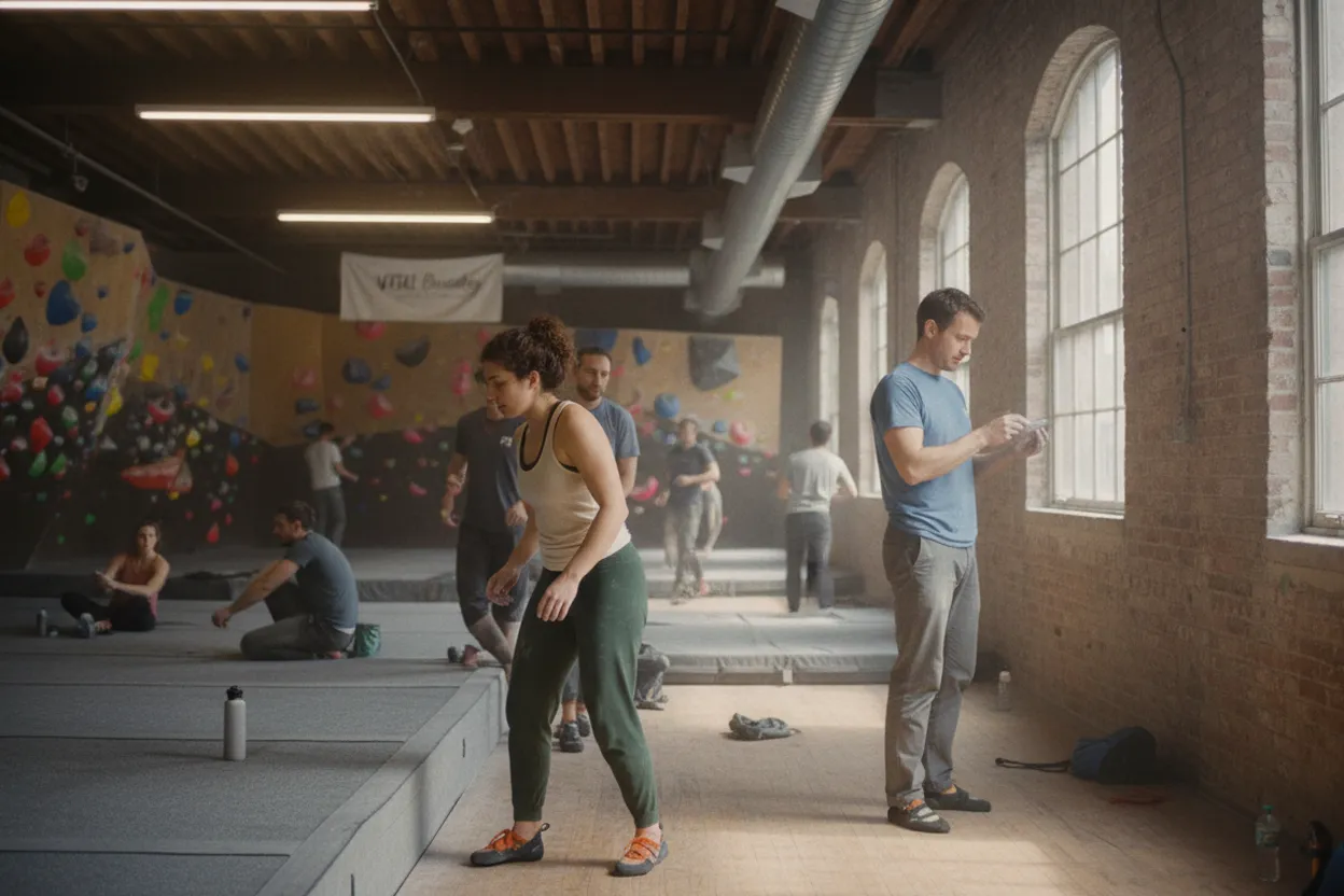 NYC experience scene for VITAL Brooklyn: A First Bouldering Session Without the Intimidation