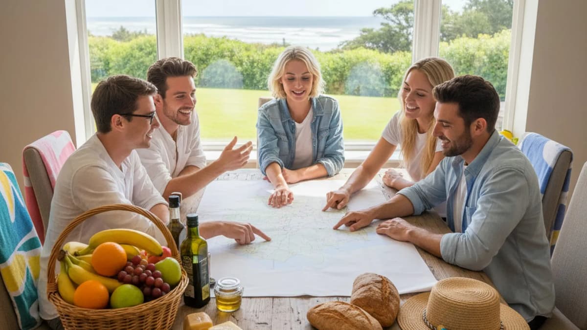 Real-world editorial scene showing Karpo's proactive local planning compared with Vrbo