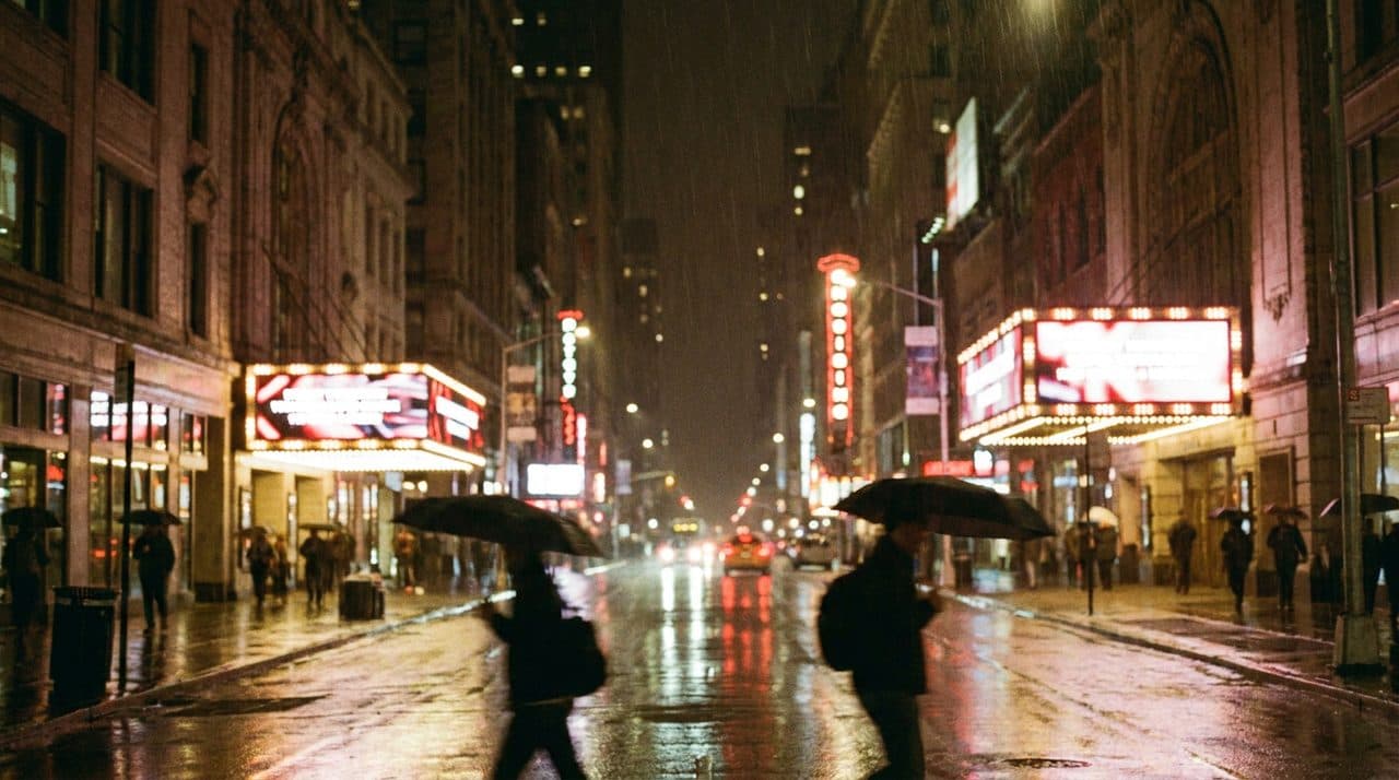 Walk Broadway's Theater Marquees After the Last AMC Showing Lets Out - cover image