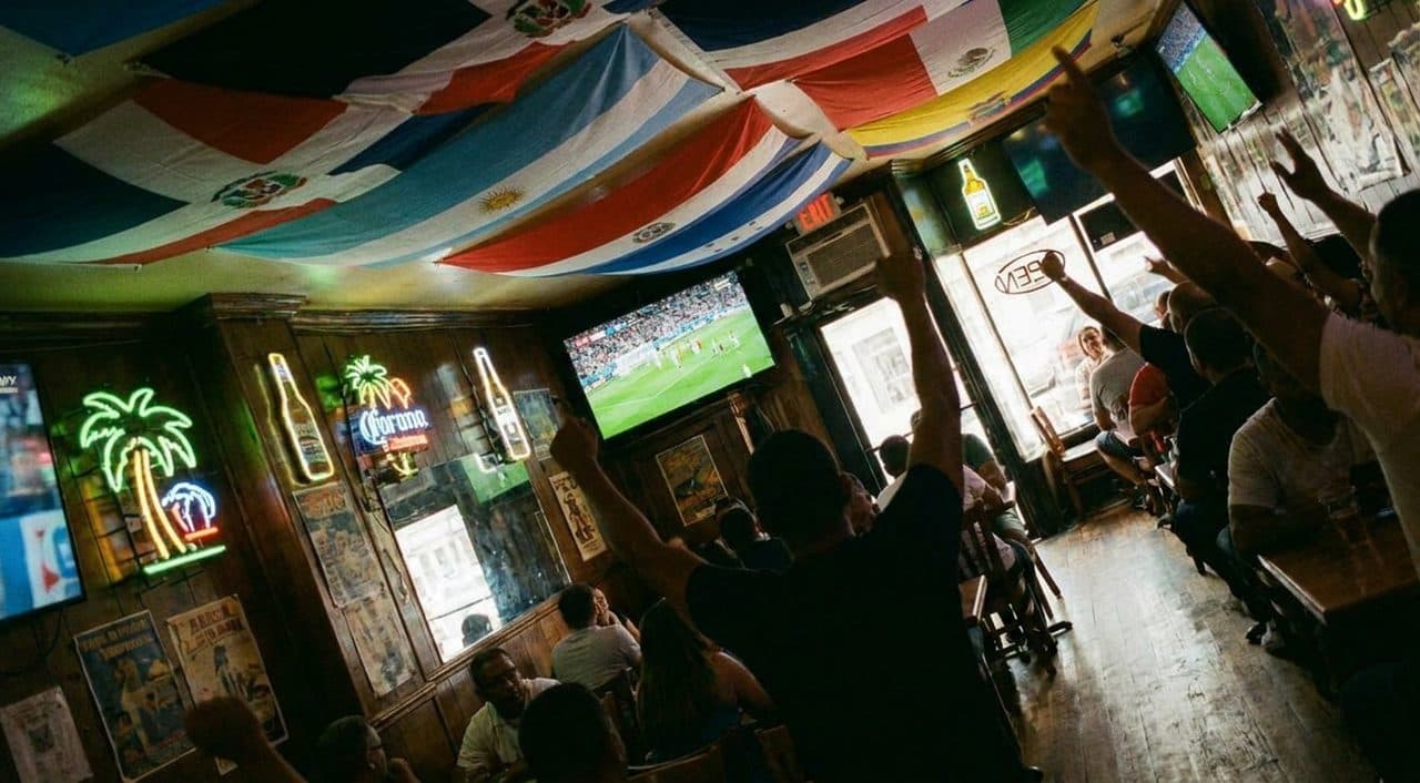 A Washington Heights Dominican Bar at the FIFA World Cup 2026 Group-Stage Kickoff - scene