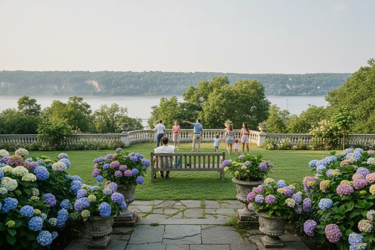 Cover scene for Wave Hill Sunset Wednesdays: A Car-Free Riverdale Evening Plan