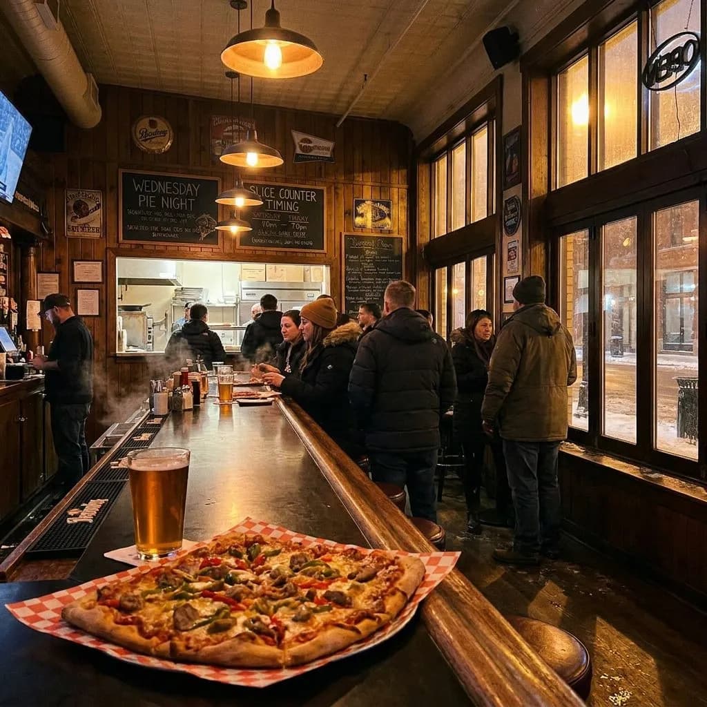 Wednesday Pie Night and Slice Counter Timing in Wicker Park