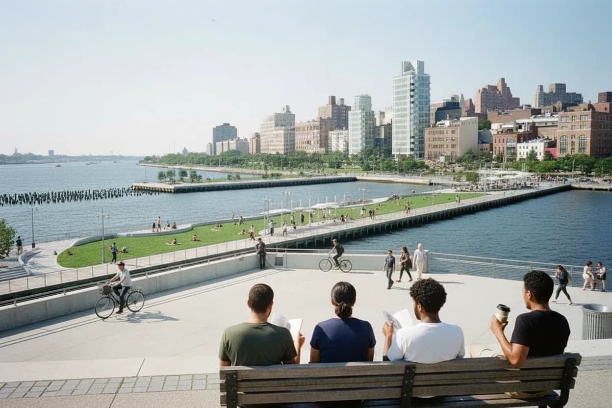 Cover scene for West Harlem Piers Spray-Mist Pause When the Hudson Path Feels Too Exposed