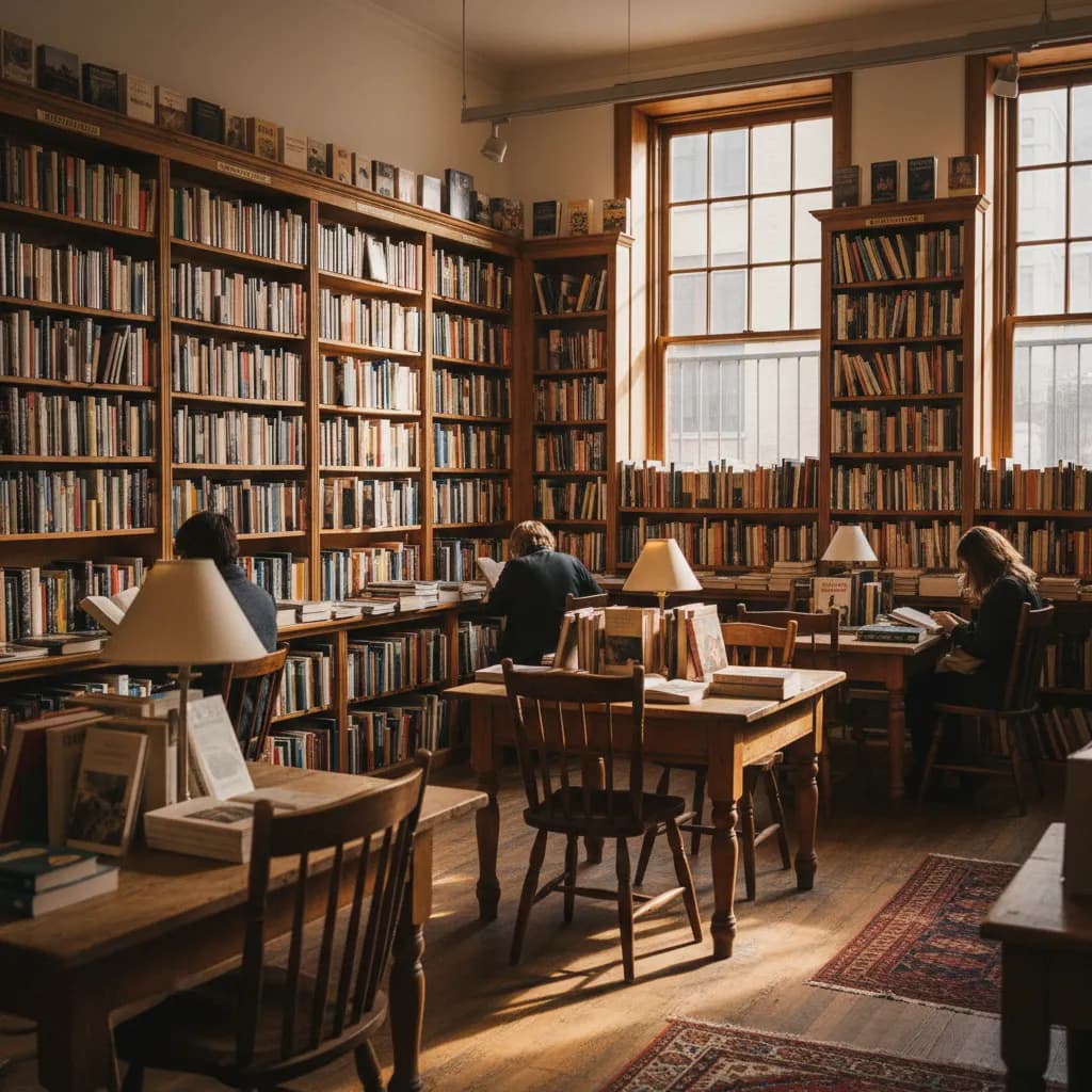 Editorial-style detail scene for Westsider Rare & Used Books in New York.