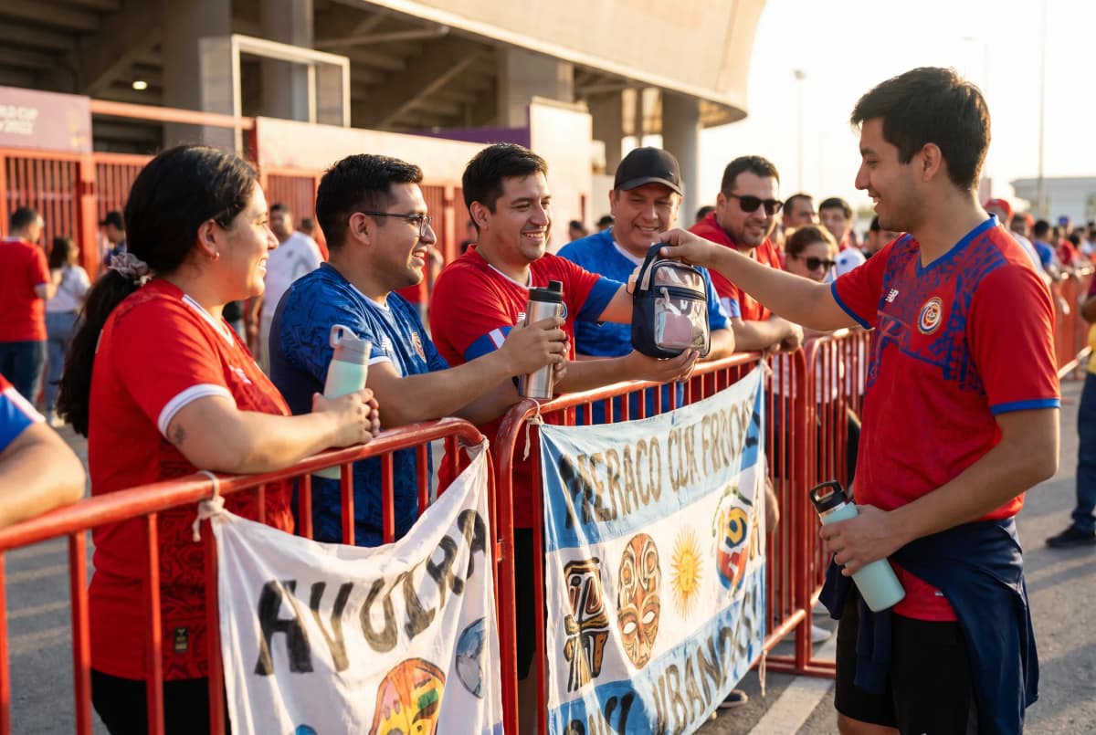 World Cup supporters navigating North America during match day.
