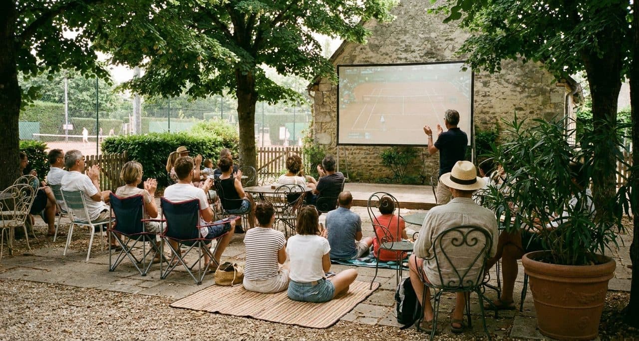When the Tennis Club Opens Its Gates for a Final - scene
