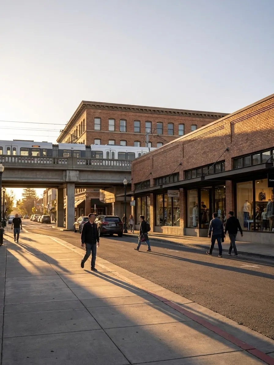 South Mary Avenue in Sunnyvale showing street-level storefronts and commercial buildings near Euphnet Cyber Cafe location