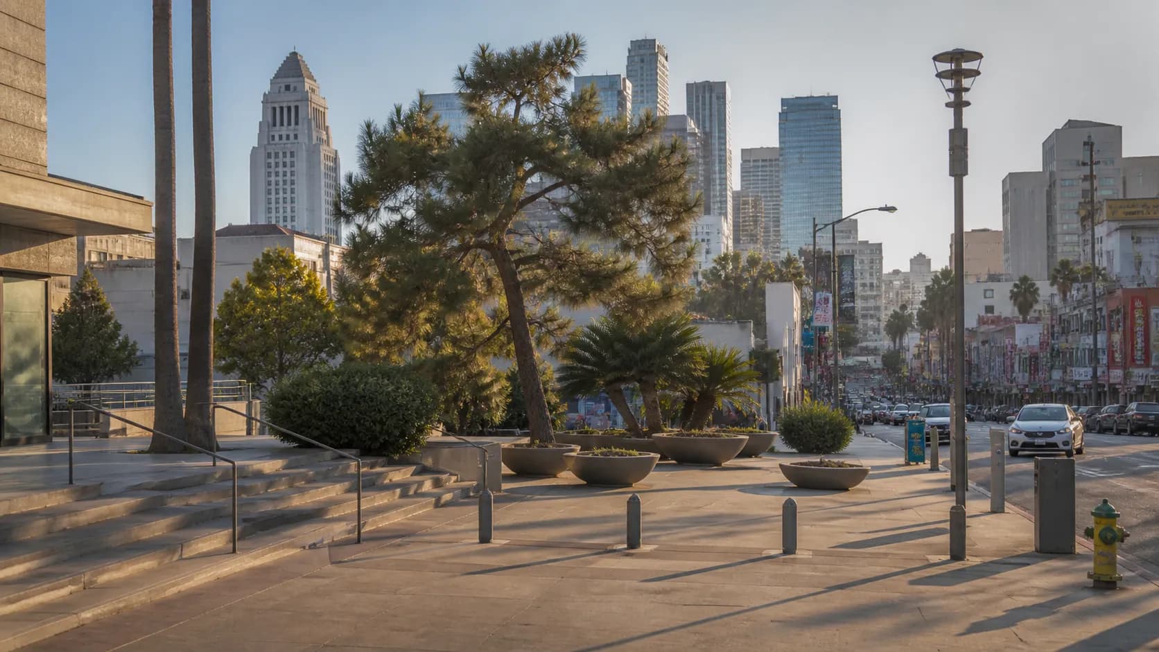 Realistic city scene for Where enes kanter Meets a Better Los Angeles Afternoon