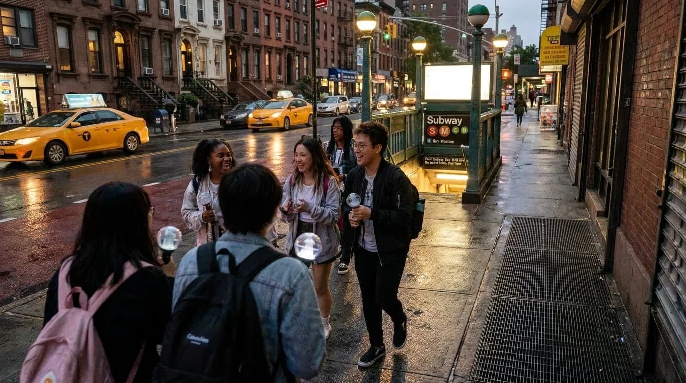 NYC experience scene for Where NYC K-Pop Fans Meet Before Smaller Touring Shows