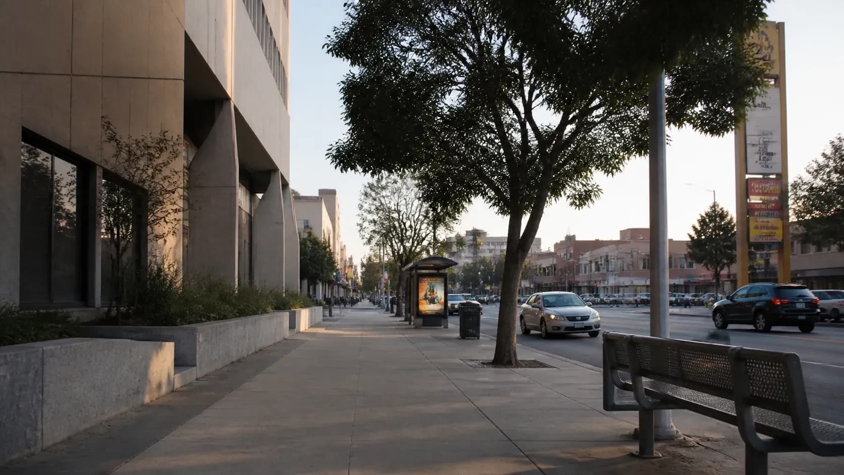 Realistic city scene for Where terrion arnold Meets a Better Los Angeles Afternoon?