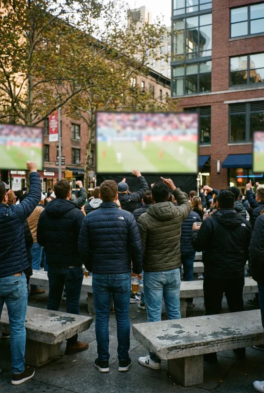 Outdoor World Cup watch gathering in New York City