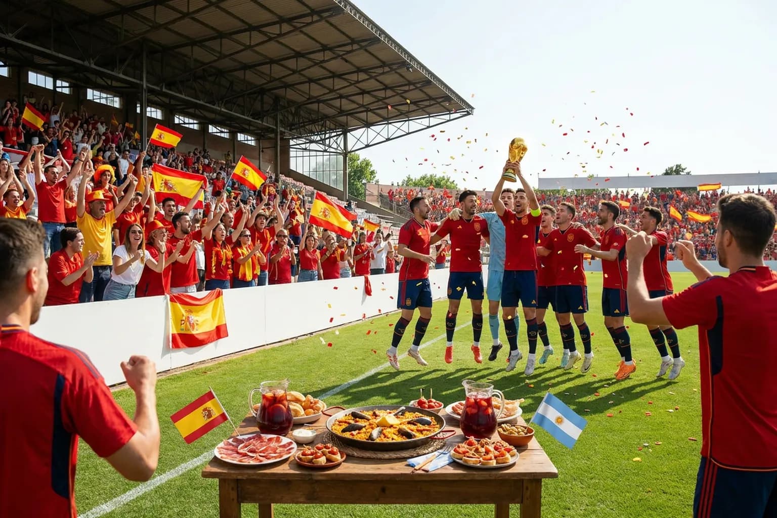 Bright World Cup match-day scene in East Rutherford · New York City · North America.