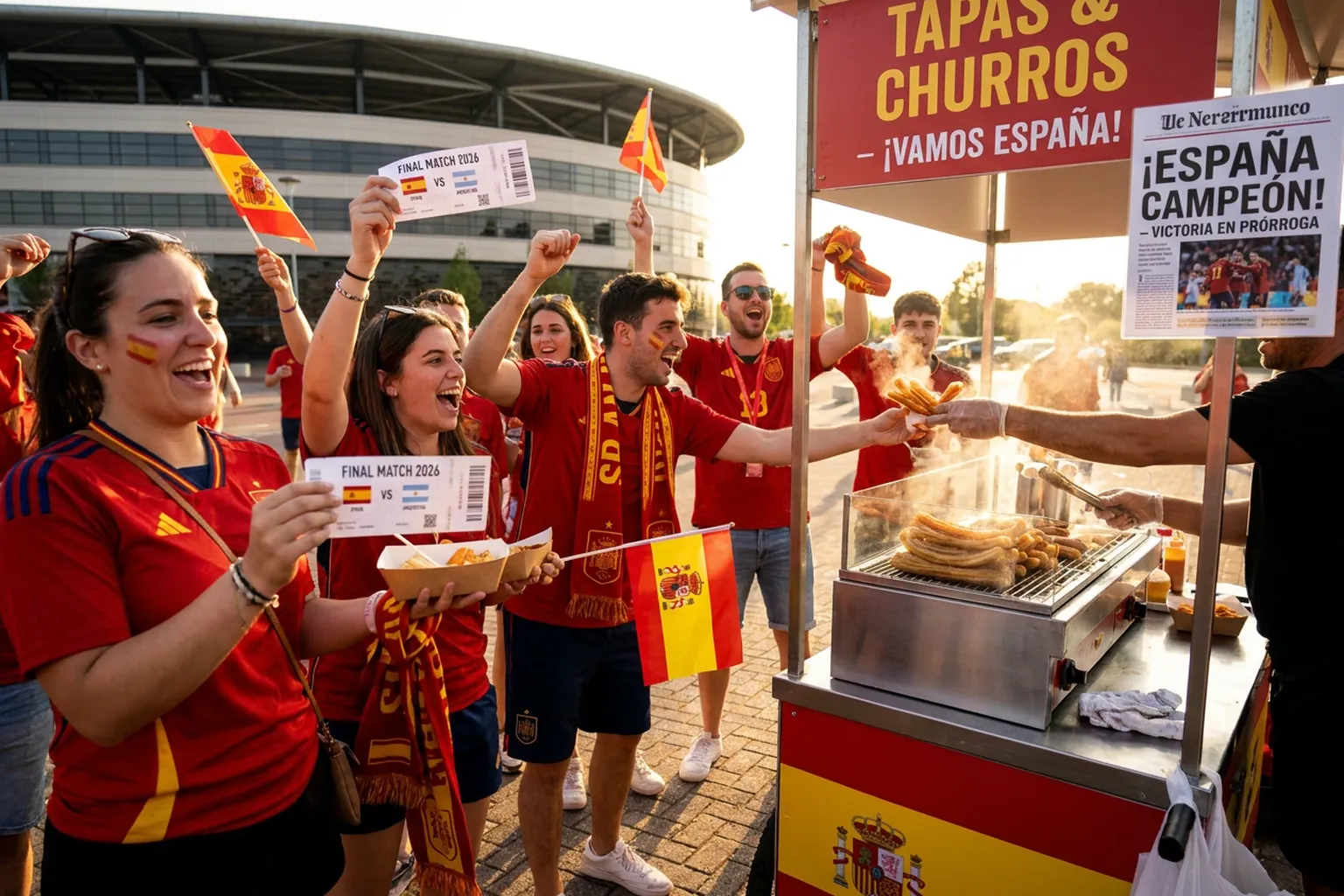 A bright practical scene for 2026 champion answer spain defeated argentina after extra time.