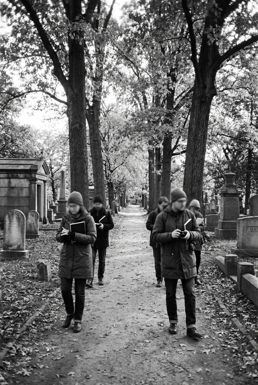 Green-Wood Cemetery path for historical city programs