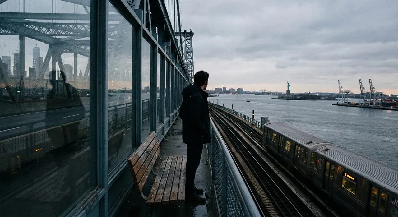 Williamsburg Bridge Pedestrian Path and Midspan Rest Stops
