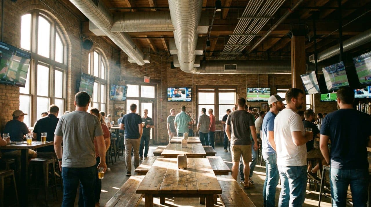 Wings and Sweet Tea in Old Fourth Ward While patrick mahomes Highlights Loop on Screens - cover image