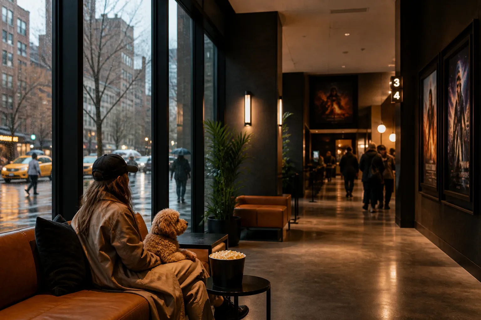 Cover image for Movie Theater: Indoor Dog-Friendly Places In NYC For Rainy Days in NYC.