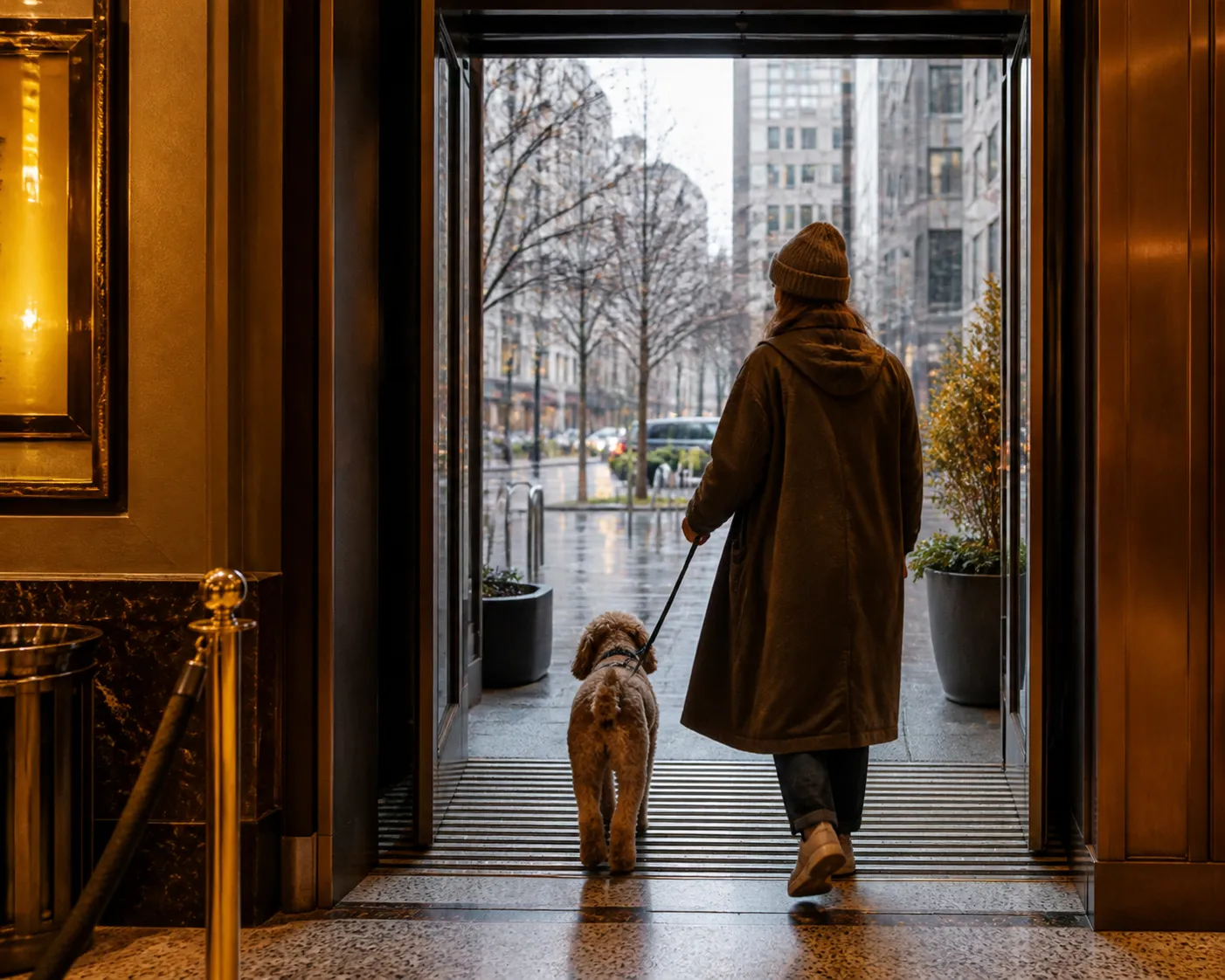 Local NYC scene for Movie Theater: Indoor Dog-Friendly Places In NYC For Rainy Days.
