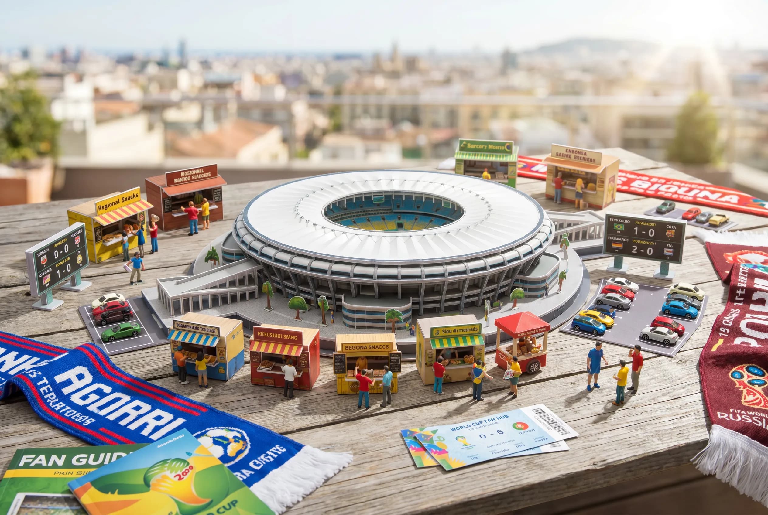 Bright World Cup match-day scene in North America.