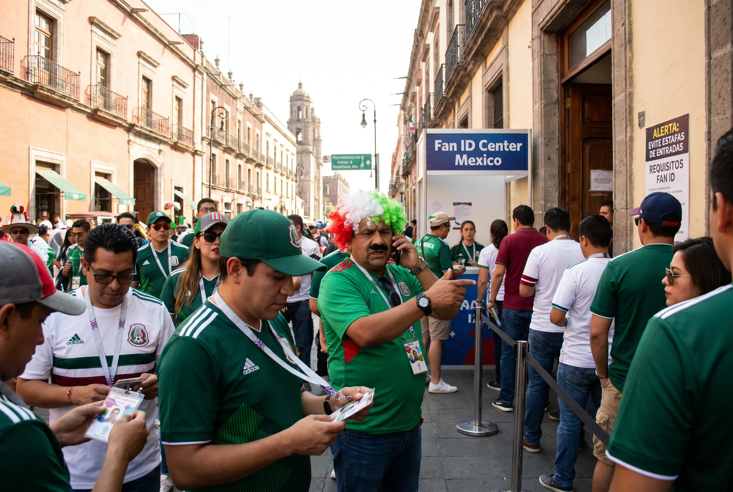 Bright World Cup match-day scene in Mexico.