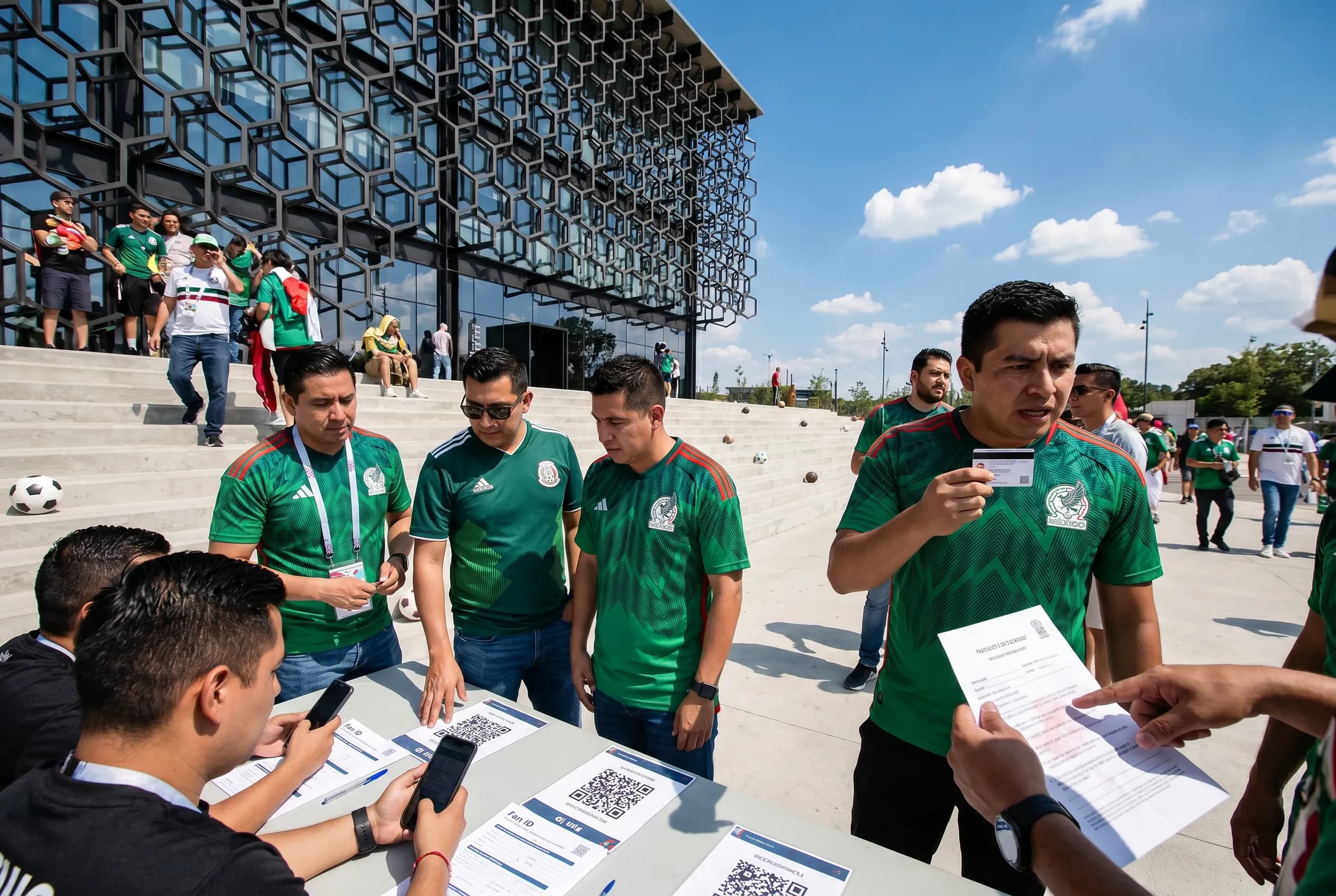 World Cup supporters navigating Mexico during match day.