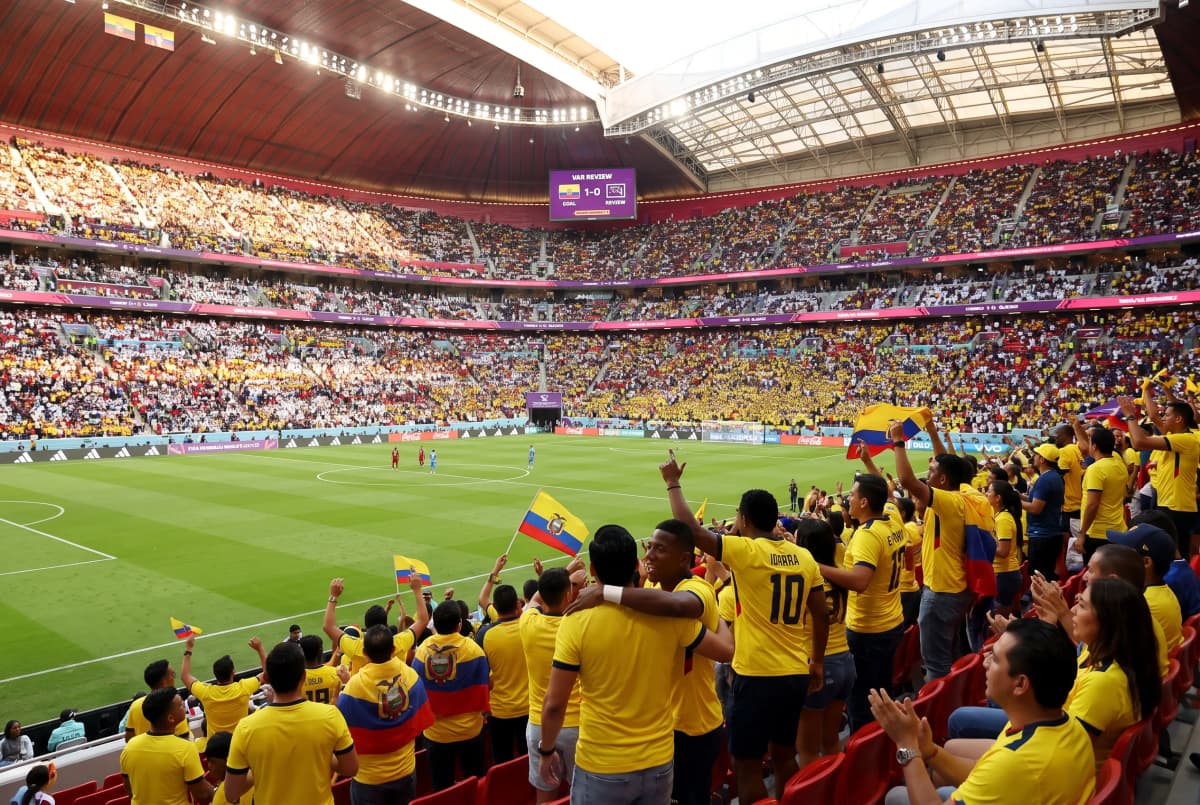 World Cup supporters navigating New York · New Jersey during match day.