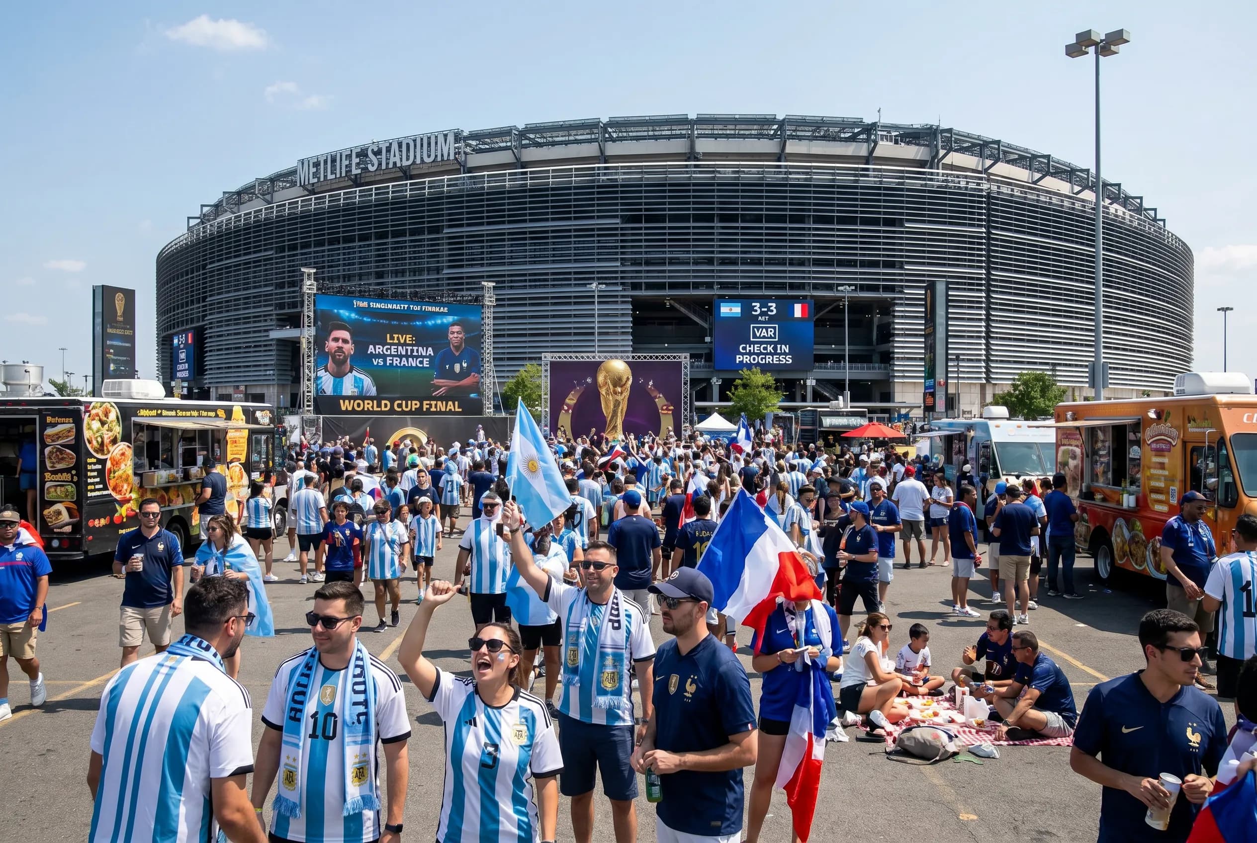 Bright World Cup match-day scene in New York · New Jersey.
