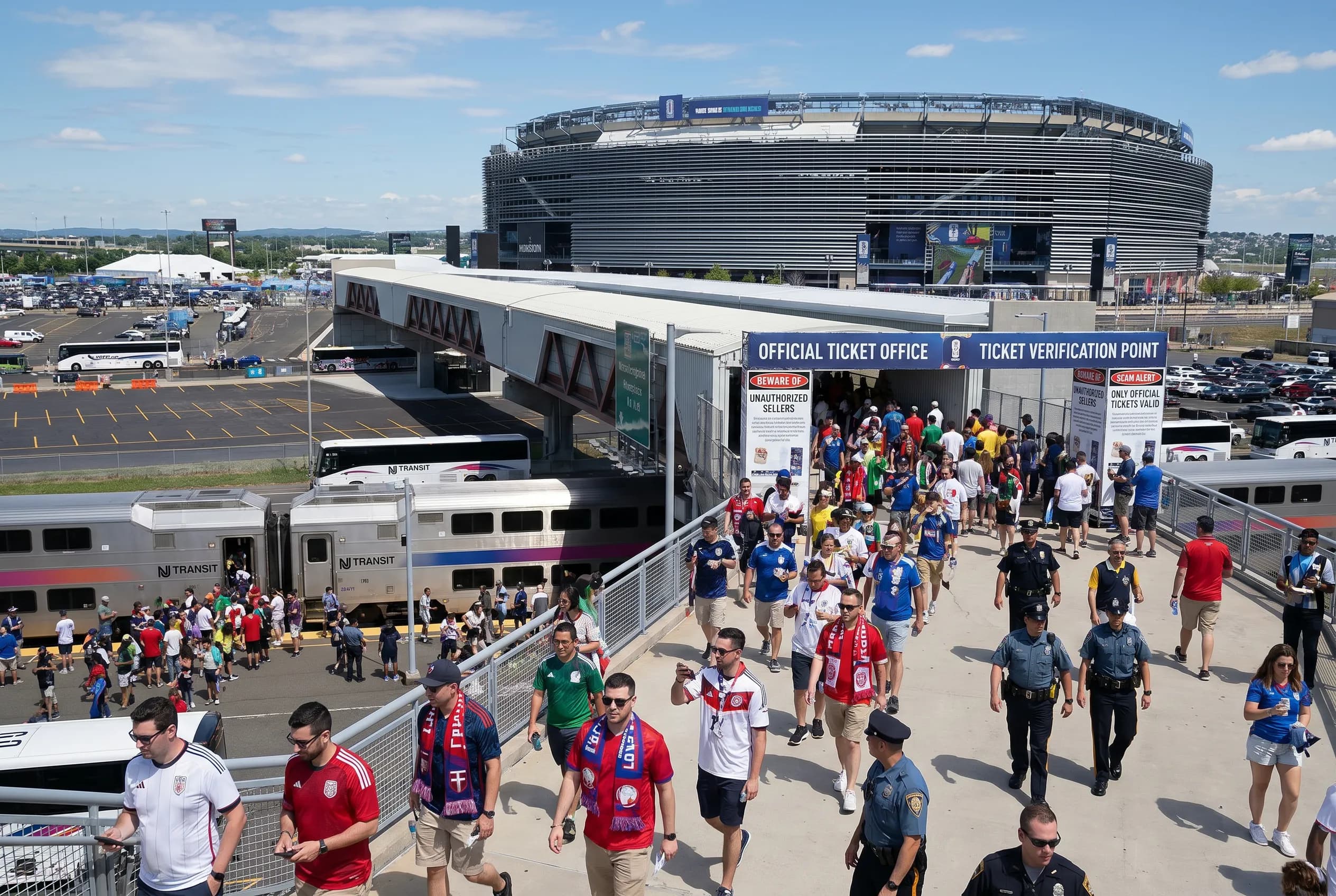 Bright World Cup match-day scene in New York · New Jersey.