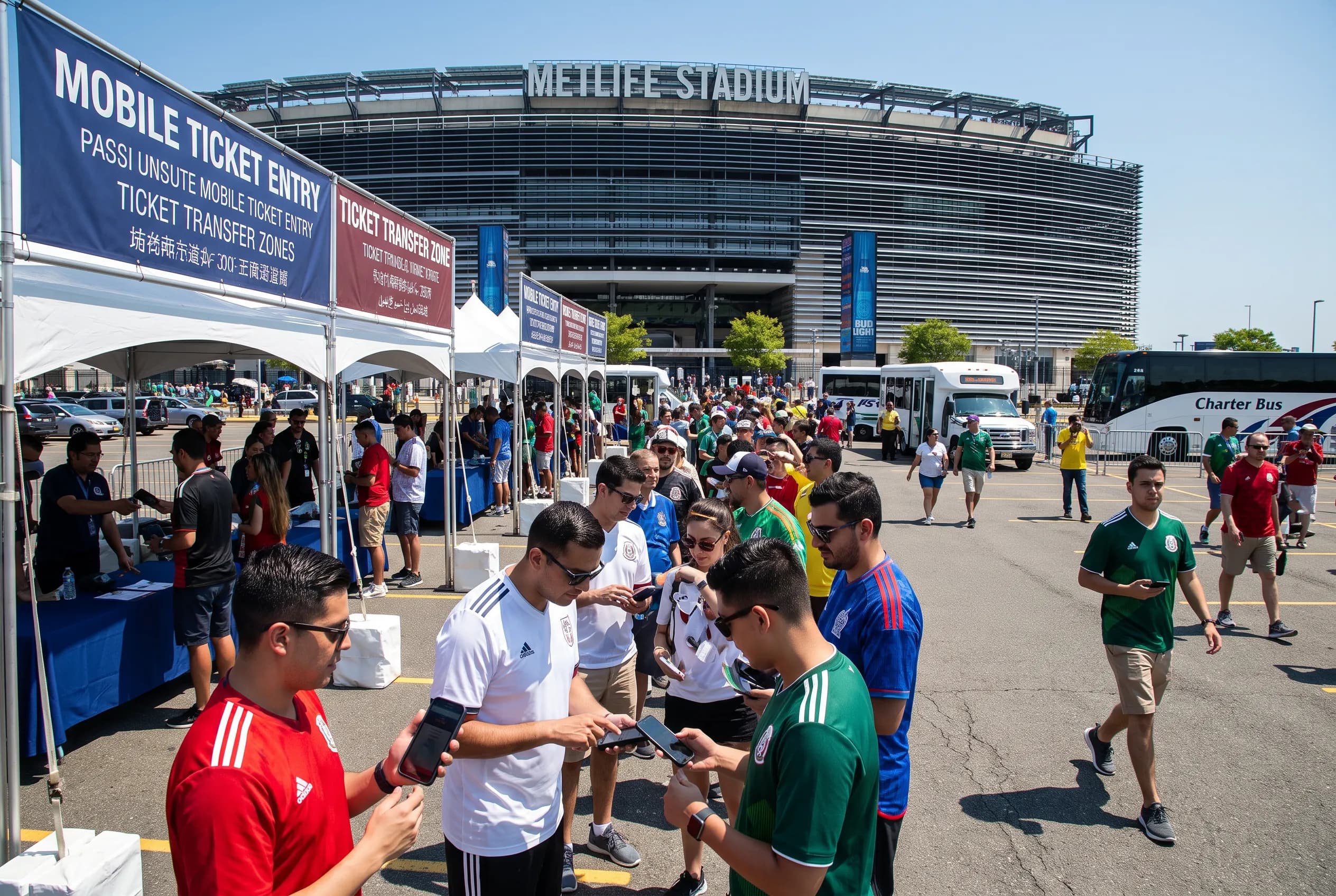 Bright World Cup match-day scene in New York · New Jersey.