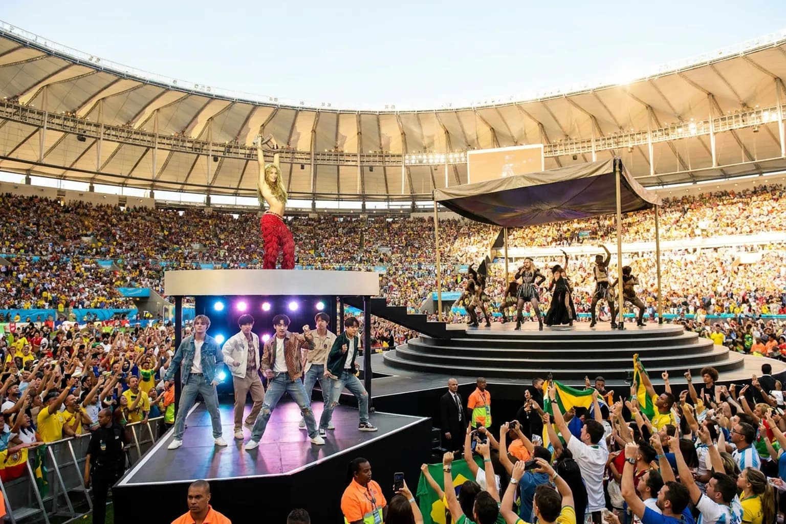 Bright World Cup match-day scene in East Rutherford · New York City · North America.