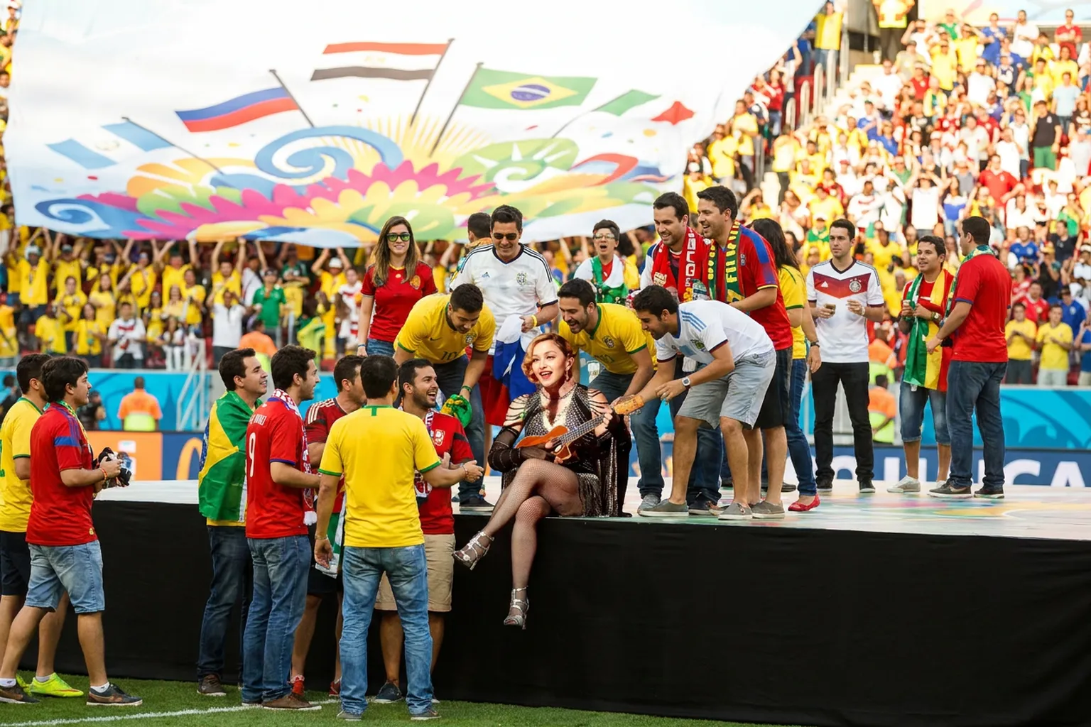 World Cup supporters navigating East Rutherford · New York City · North America during match day.