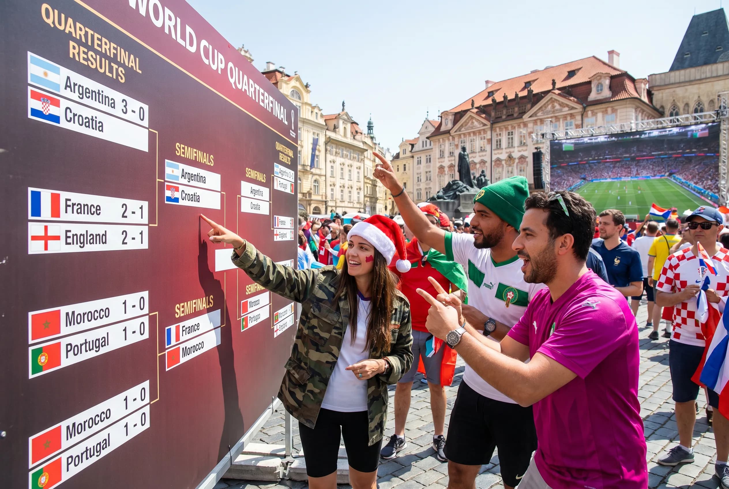 Bright World Cup match-day scene in North America.