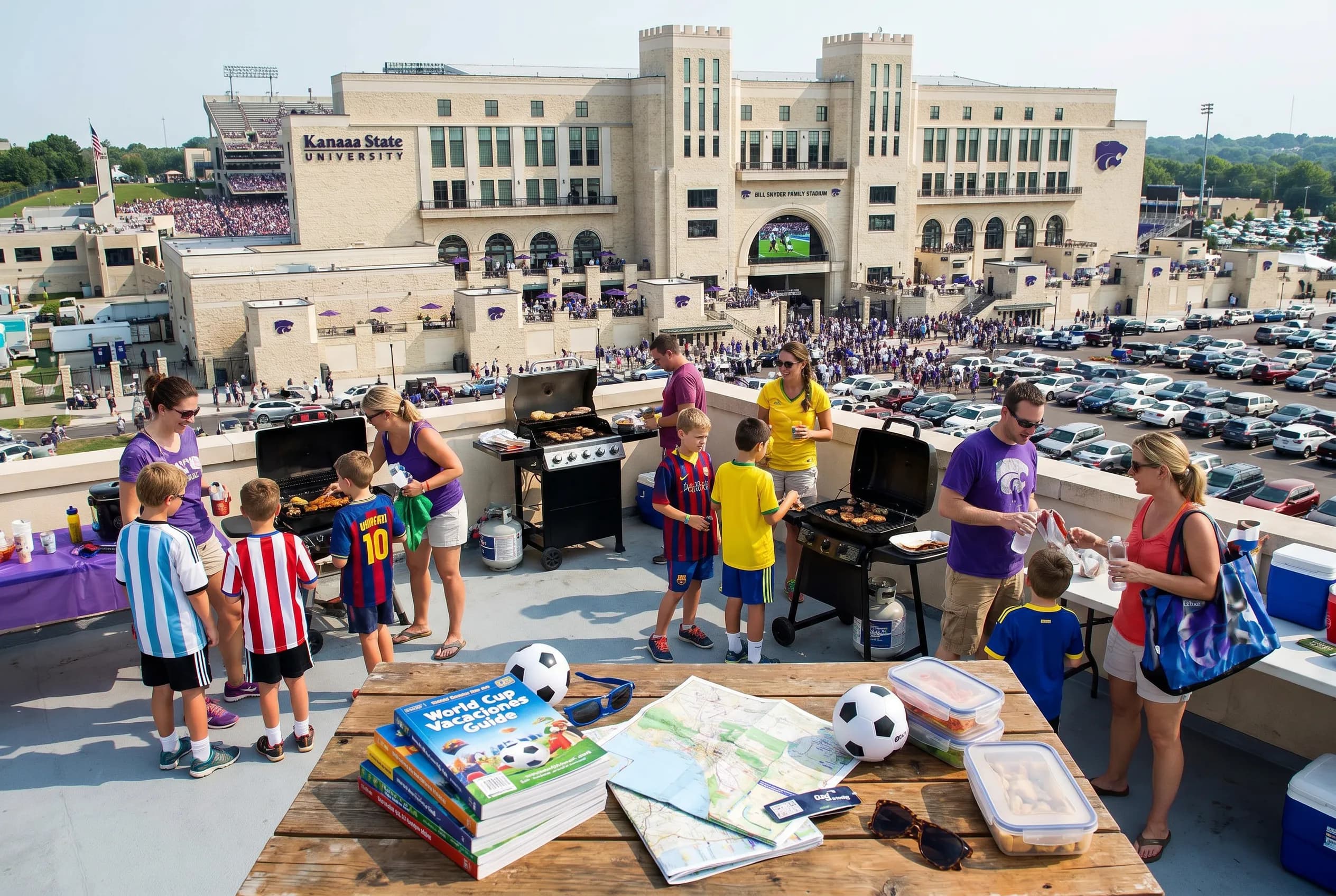Bright World Cup match-day scene in North America.