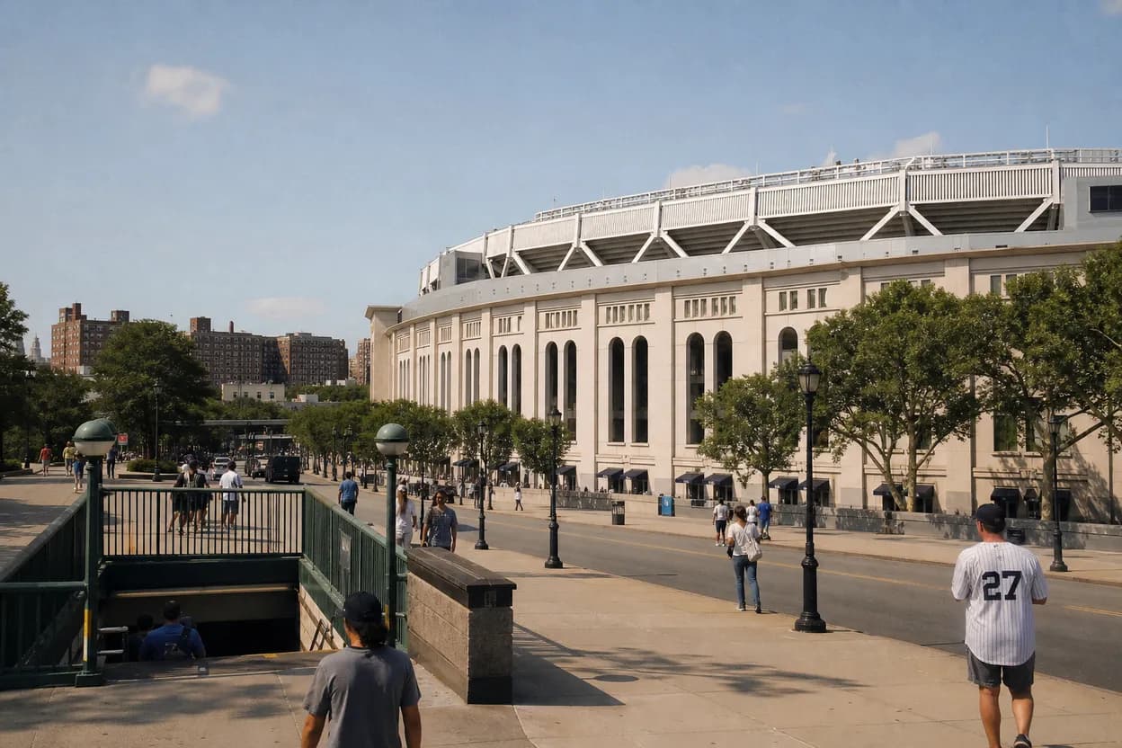 Cover scene for Yankee Stadium Before First Pitch: A Bronx Food-and-Train Plan for Families