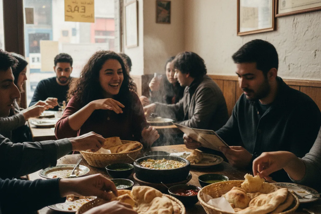 NYC experience scene for Yemen Cafe: A Brooklyn Guide to Salta, Bread, and Group Ordering
