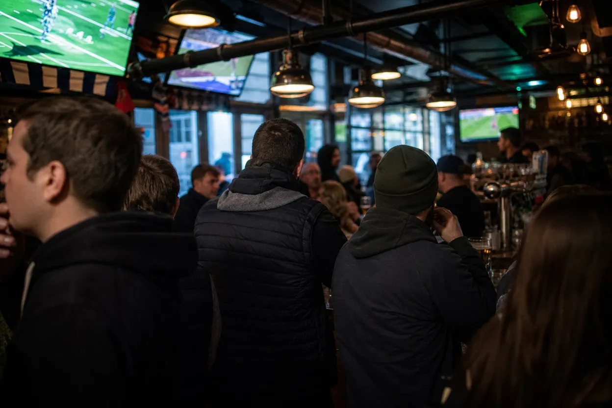 NYC experience scene for YouTube TV Game Freeze? Carragher's as a Midtown Soccer Backup Screen