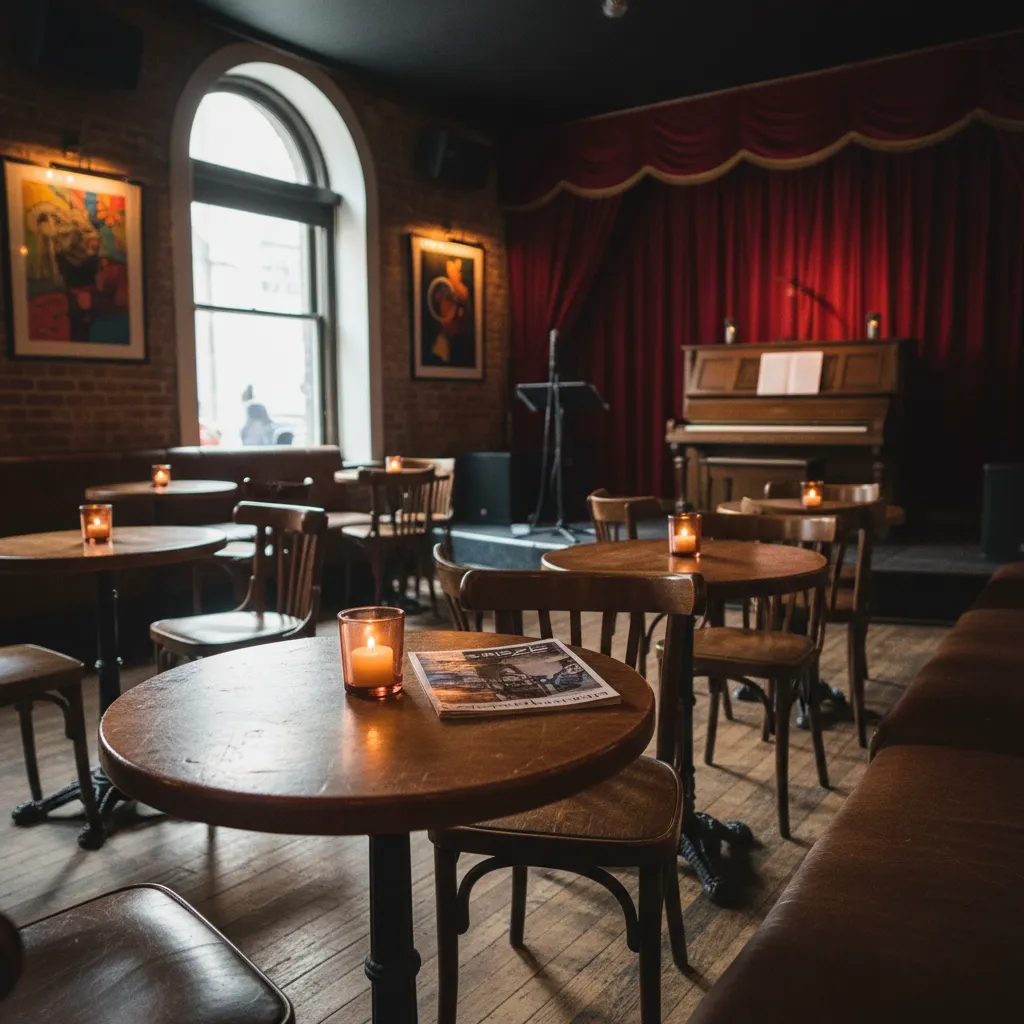 Editorial-style detail scene for Zinc Bar in New York.
